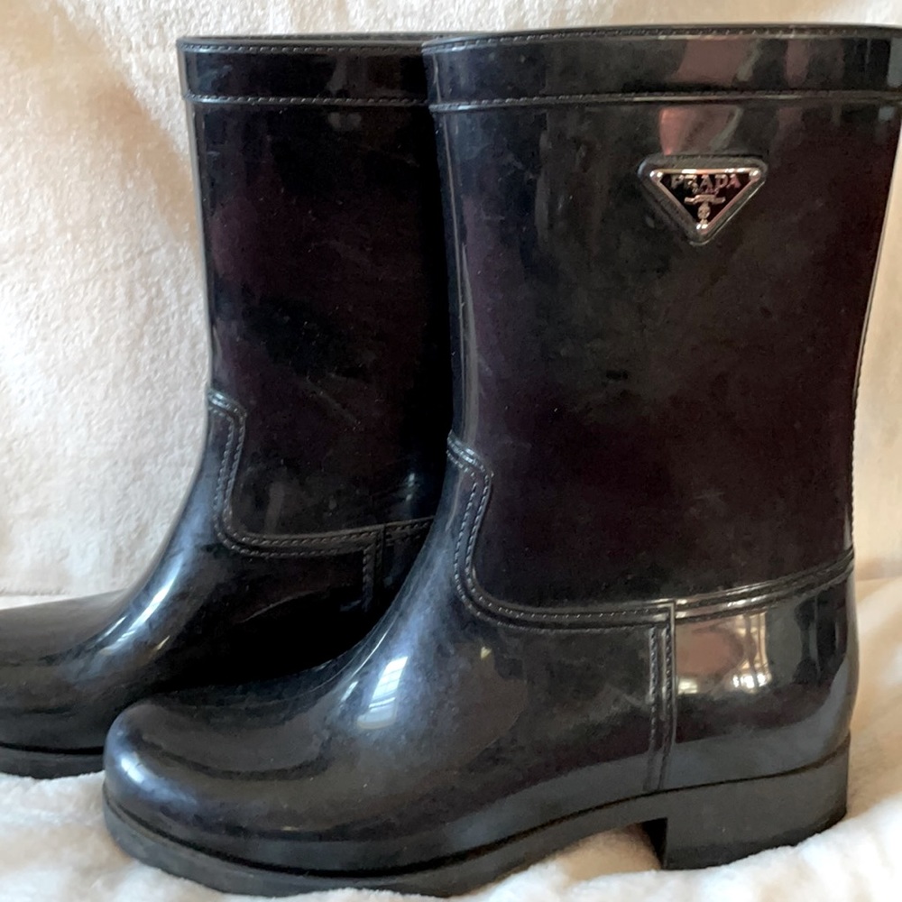 PRADA rain boots. 3/4 size 38